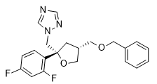 1-[(2R,4R)-4-Benzyloxymethyl-2-(2,4-difluoro-phenyl)-tetrahydro-furan-2-ylmethyl]-1H-[1,2,4]triazole