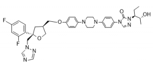 4-(4-(4-(4-(((3S,5S)-5-((1H-1,2,4-triazol-1-yl)methyl)-5-(2,4-difluorophenyl)tetrahydrofuran-3-yl)methoxy)phenyl)piperazin-1-yl)phenyl)-1-((2R,3S)-2-hydroxypentan-3-yl)-1H-1,2,4-triazol-5(4H)-one