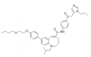 (R,E)-8-(4-(2-butoxyethoxy)phenyl)-1-isobutyl-N-(4-((1-propyl-1H-imidazol-5-yl)methylsulfinyl)phenyl)-1,2,3,4-tetrahydrobenzo[b]azocine-5-carboxamide